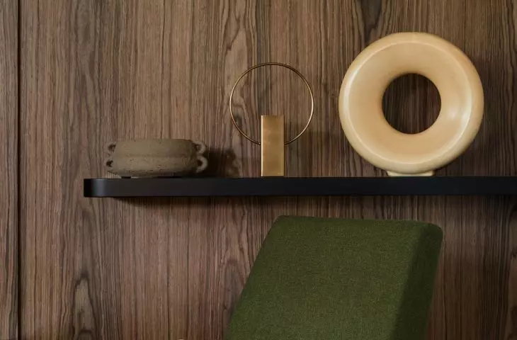 Wooden wall in the living room