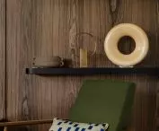 Wooden wall in the living room