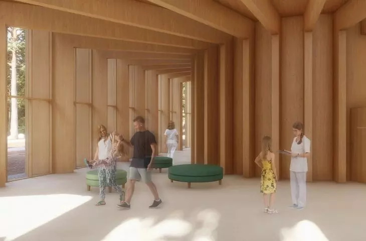 For the construction, the author used wooden frames