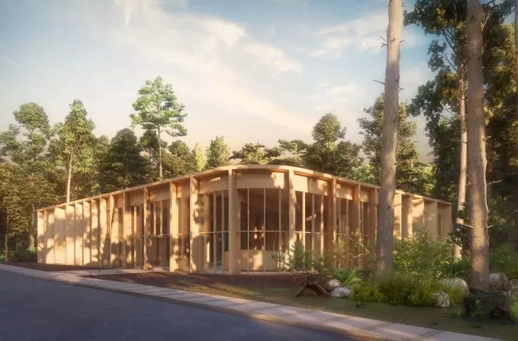 Children's hospice in Szczecin is located on a wooded lot