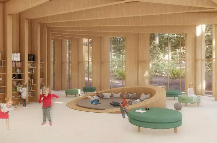 Strefa zabaw w projektowanym hospicjum