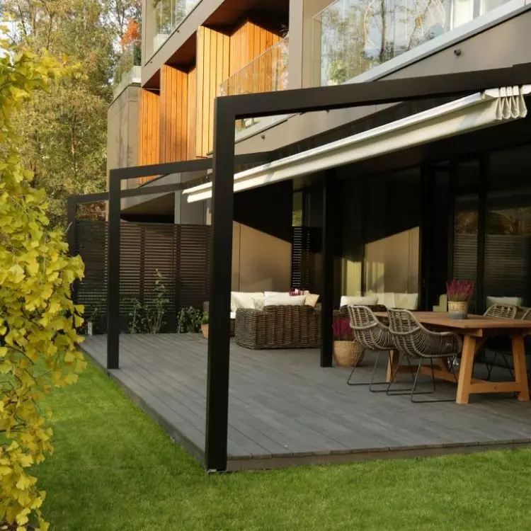 Metal terraces will work great as a terrace canopy