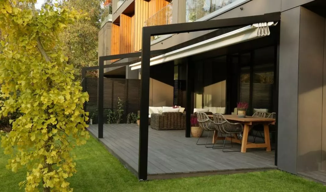 Metal terraces will work great as a terrace canopy