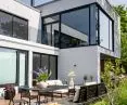 The body of the house was created from four modules