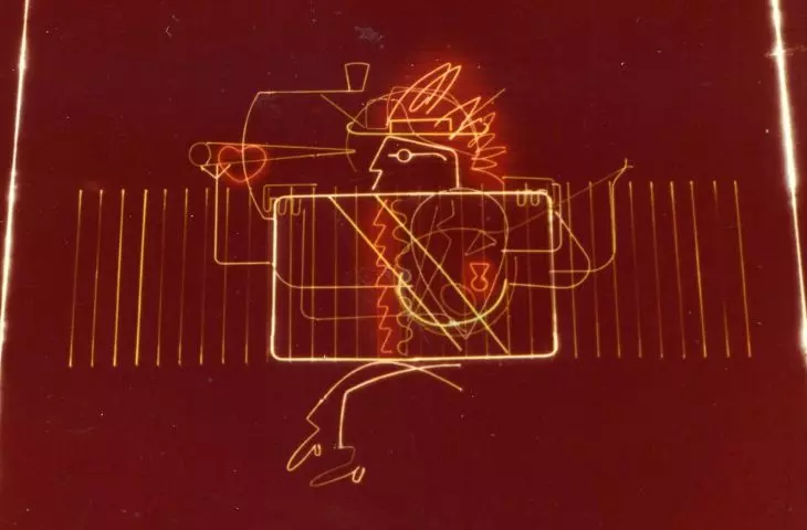 dawny neon kina Bałtyk, zdemontowany w 2002 roku, fotografia z lat 70. XX wieku