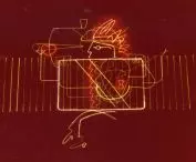 dawny neon kina Bałtyk, zdemontowany w 2002 roku, fotografia z lat 70. XX wieku