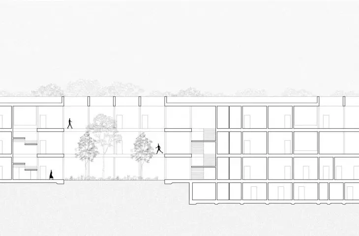 Art high school, cross section