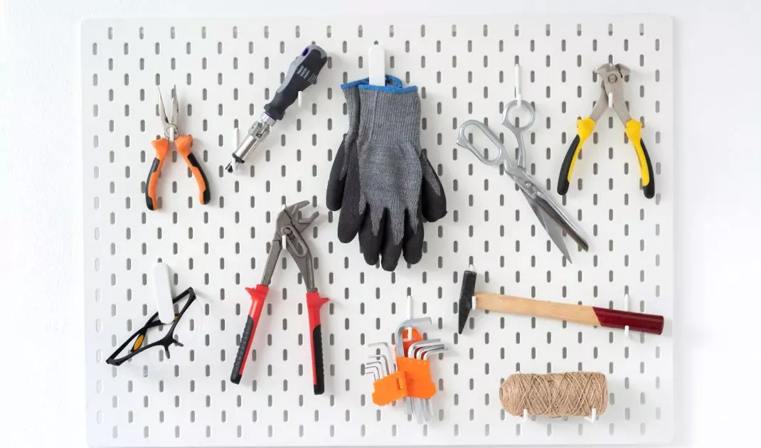 Hang smaller items on special boards