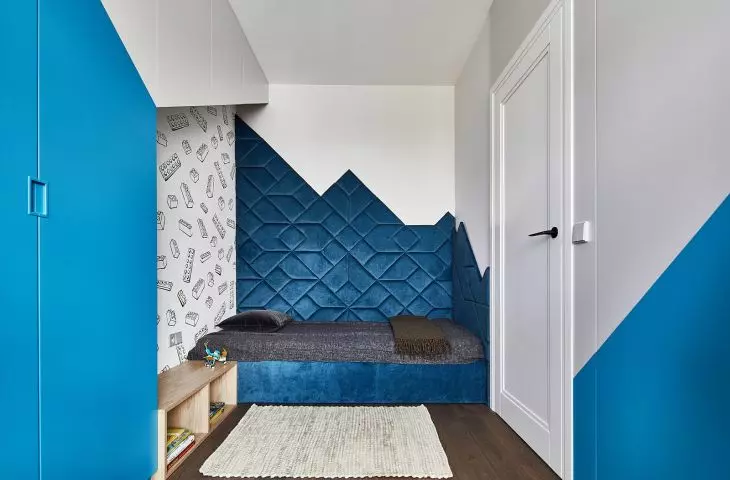 The second room is dominated by the color blue