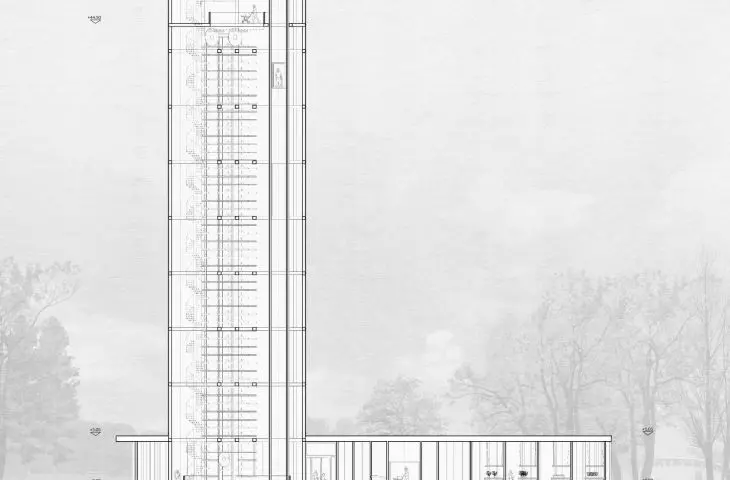 tower, long section