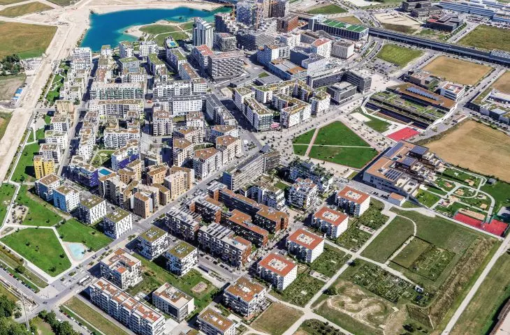 Seestadt Aspern eco-district located on the outskirts of Vienna