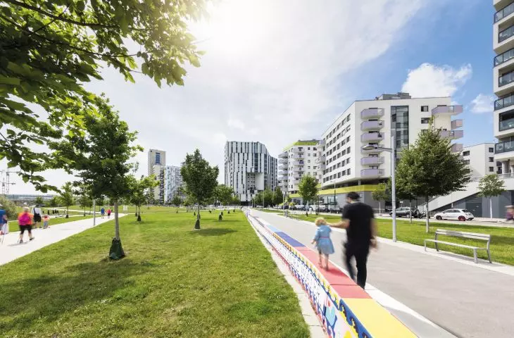 Seestadt Aspern eco-district located on the outskirts of Vienna