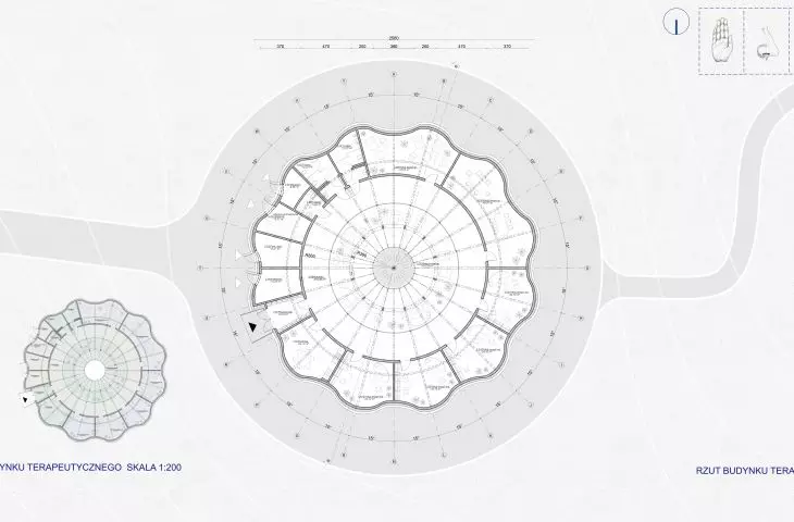 Plan of the therapy building