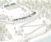Hospice on the Solina, axonometry