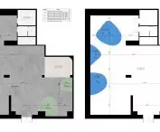 Postpandem coworking space in Szczecin, floors and ceilings