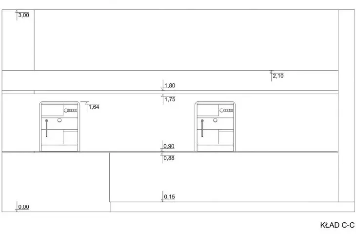 Post-pandemic coworking space in Szczecin, C-C Layout