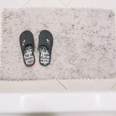 A rug with a non-slip surface will increase safety