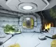 Interior of the residential module
