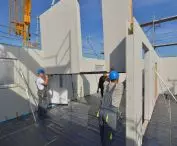 Installation of prefabricated wall elements 