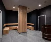 Interior of the sauna 