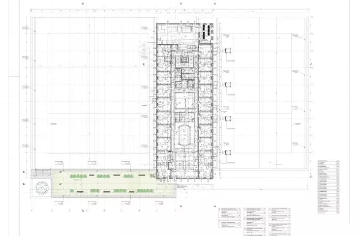 AGH multipurpose sports hall, 3rd floor plan