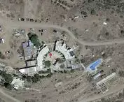 Arcosanti's construction status as seen in Google's 2023 satellite image