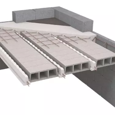 System stropowy z wypełnieniem z pustaków betonowych