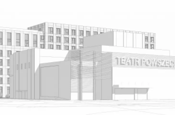 widok od strony Teatru Powszechnego