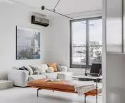 The living area as seen from the hallway 