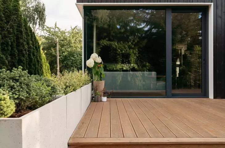 glazing on the garden side