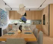 wooden furniture in the kitchen