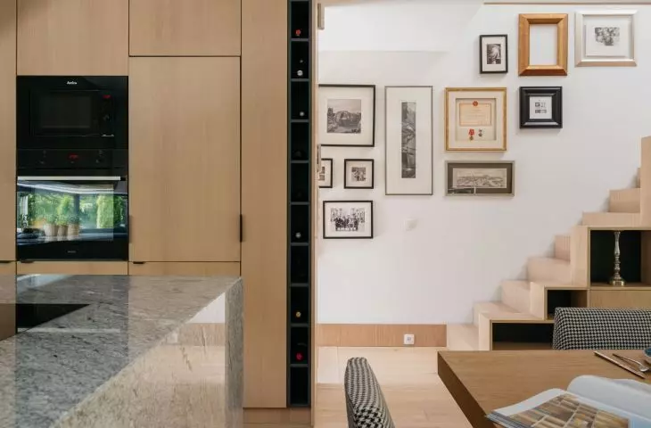 the interior is decorated in bright colors