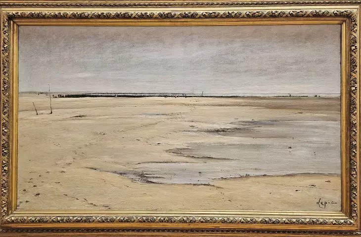 „La Plage de Berck” namalował Ludovic Napoléon Lepic