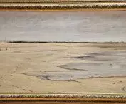 „La Plage de Berck” namalował Ludovic Napoléon Lepic