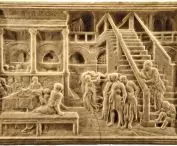 Uczta u Heroda” autorstwa Donatella, relief powstał około 1435 roku
