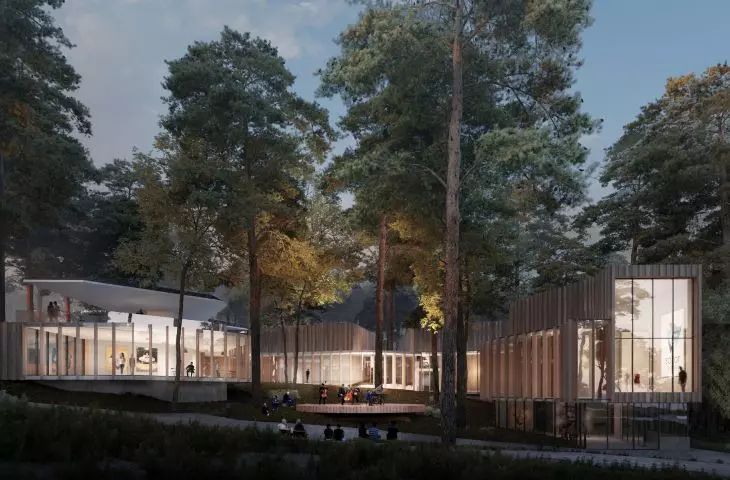 Visualization of the new building that will be built on the Forest Opera grounds