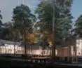 Visualization of the new building that will be built on the Forest Opera grounds