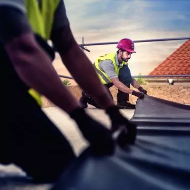 Waterproofing is the process of protecting a building's structure from water and moisture. 