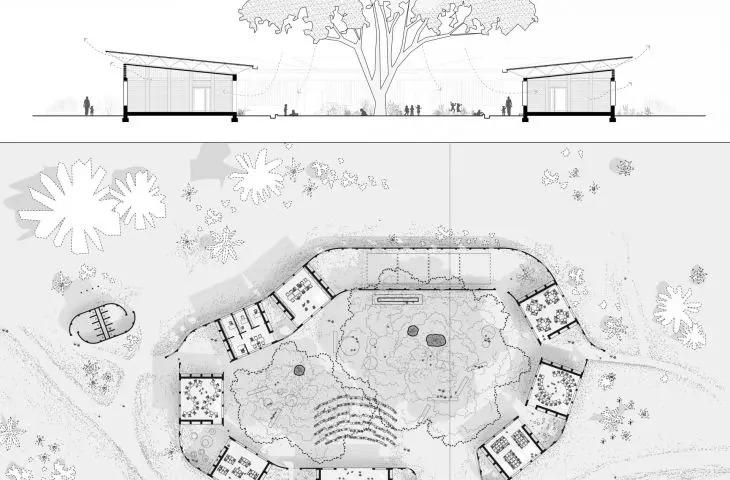Szkoła Fundacji WAYAir w obozie uchodźczym Ulyankulu w Tanzanii  proj: Iwo Borkowicz (JEJU.studio), Adam Siemaszkiewicz (JEJU.studio), Łukasz Rawecki (Arh+)