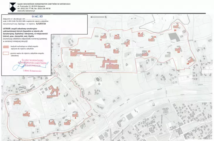 załącznik do wpisu z mapą uwzględniający obszary  chroniony