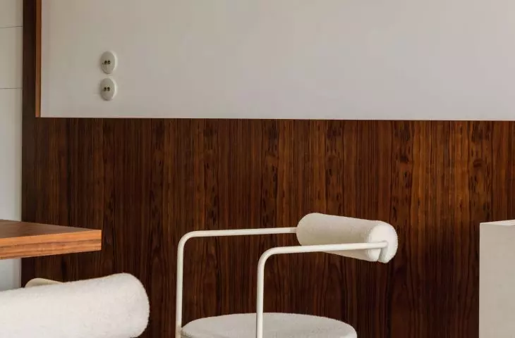 Traditionally, wainscoting is made of wood