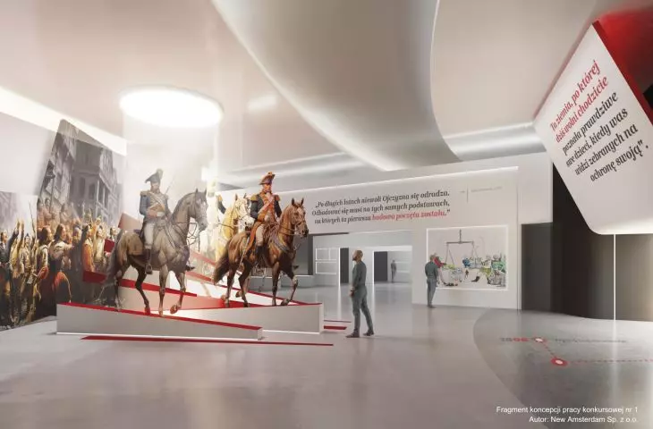 Koncepcja wystawy stałej przyszłego Muzeum Powstania Wielkopolskiego 1918-1919, III nagroda, proj. New Amsterdam