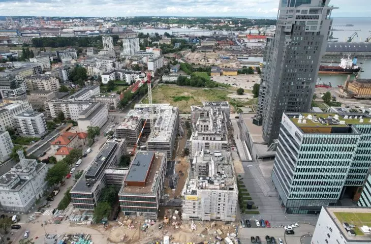 inwestycja powstaje w bezpośrednim sąsiedztwie wież Sea Towers