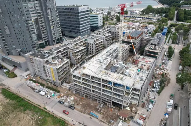 construction of Gdynia Waterfront complex