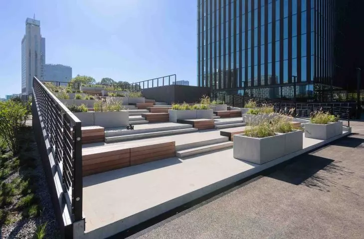 podium with stairs is the focal point