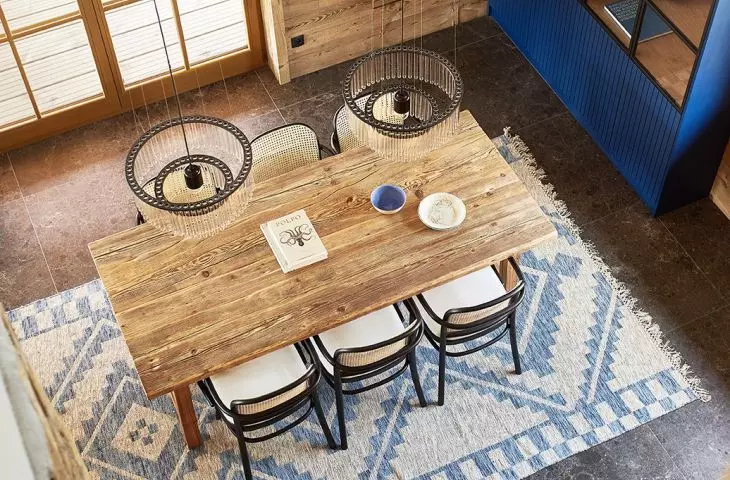 View of the dining room from the second floor