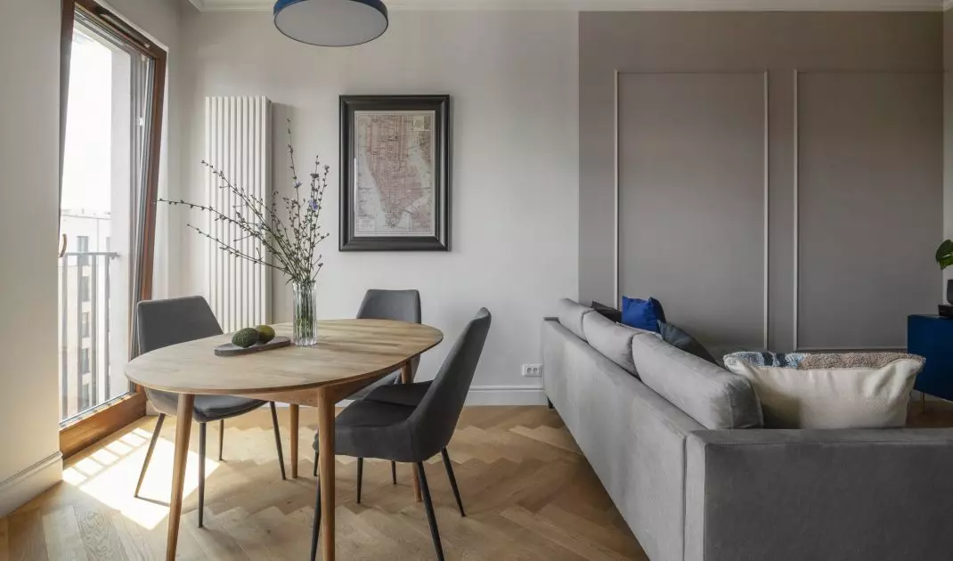 The dining room sometimes also serves as an office