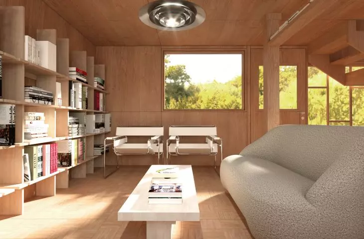 Interior of the cottage - reading room