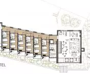 Floor plan of the motel