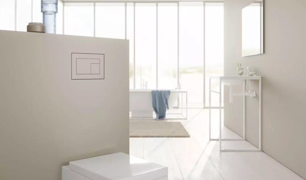 A flush button is a toilet fixture that is used to flush water from the bowl after using the toilet